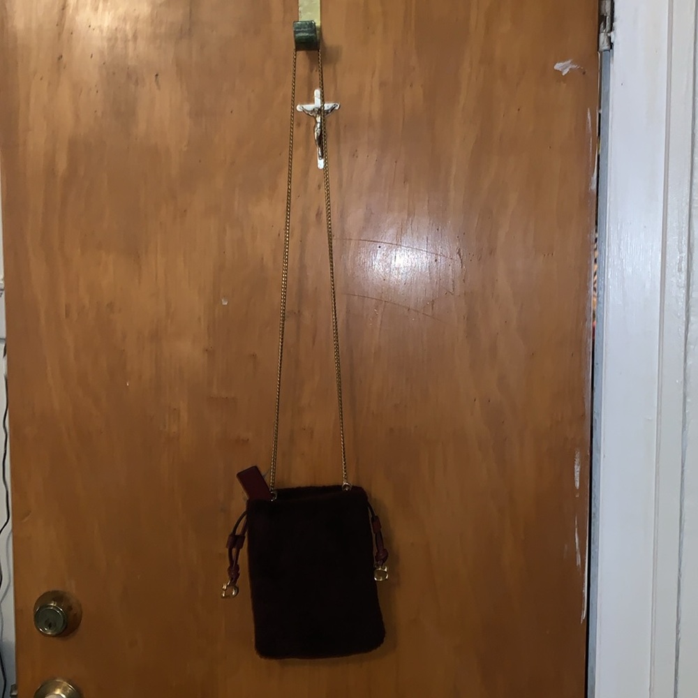 Used Retail Coach Shearling Drawstring Pouch - image 4